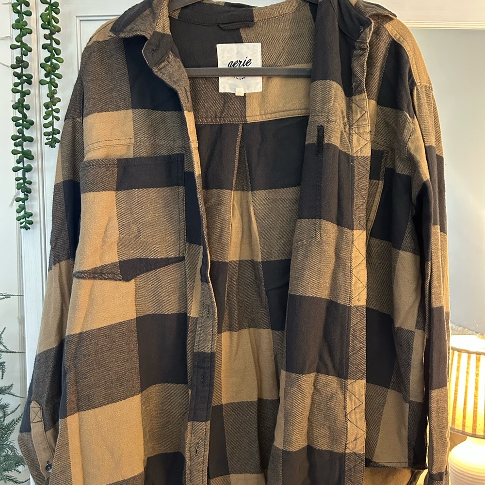 Aerie Anytime Fave Flannel Button Down Shirt